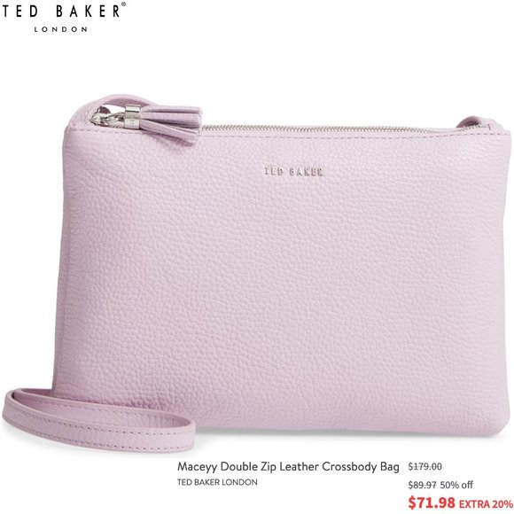 Maceyy double zip leather crossbody bag best sale